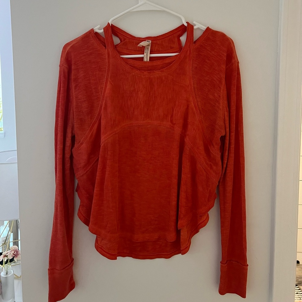 Free people movement red-orange top